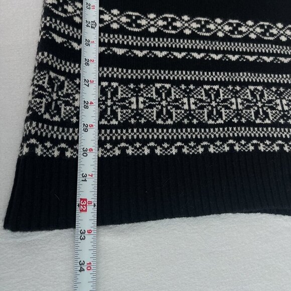 Lauren Ralph Lauren Fair Isle Wool Blend Meziv‎ Sweater Maxi Skirt Black XS NWT - Picture 9 of 10